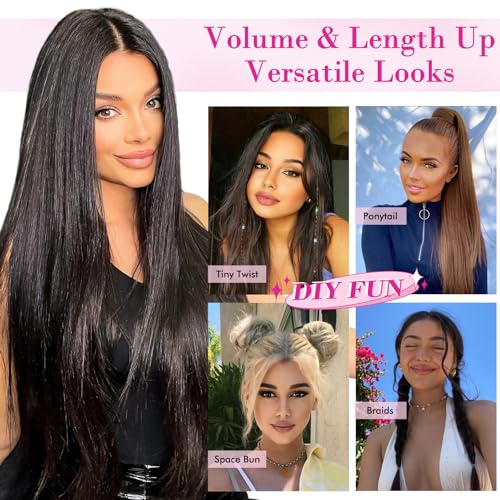 28 Inch Thick Clip-In Hair Extensions Set - Medium Blonde, 4 Pieces, 320g Variation of THIS listing