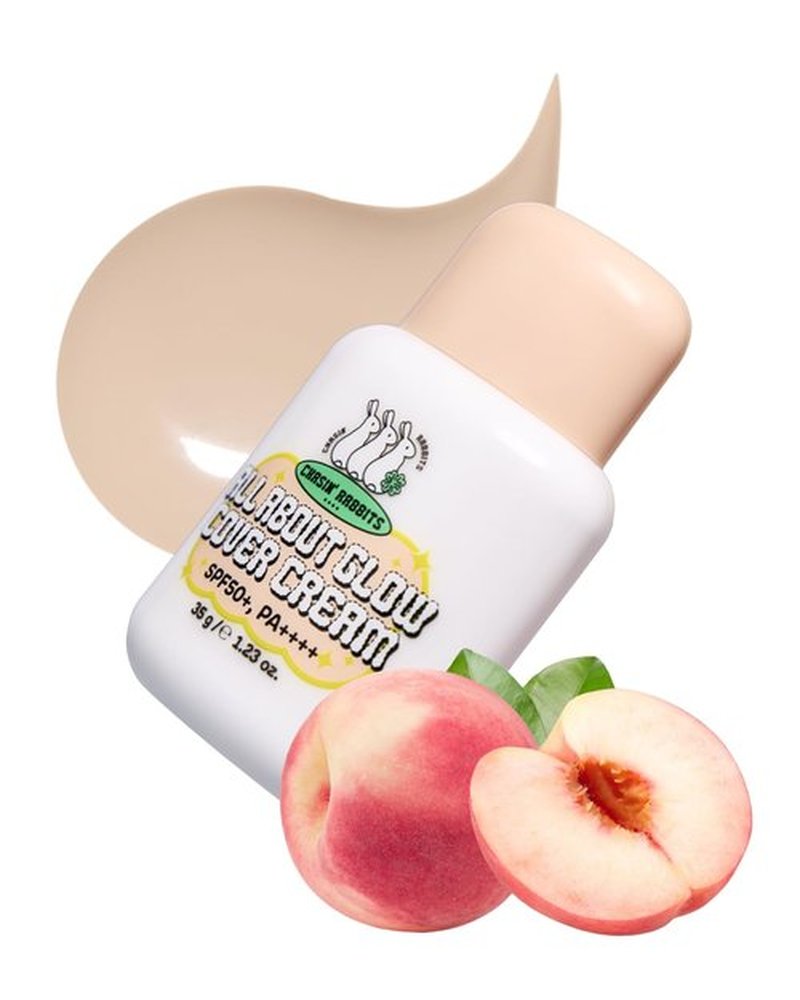 CHASIN' RABBITS All About Glow Cover Cream 1.23 Oz, Lightweight, Hydrating, Long-Lasting Radiance for a Flawless Glow, Smooth Skin Texture, Vegan, Korean Makeup
