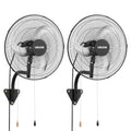 VEVOR 18-inch Wall Mount Fan 2 Pack, Oscillating Industrial Garage Fan with 3 Speeds & Adjustable Angle