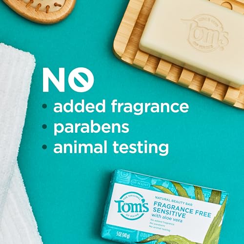 Tom's of Maine Natural Fragrance-Free Beauty Bar Soap - 5 oz Pack of 6