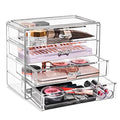 Sorbus Clear Wide 4-Drawer Makeup Organizer Set for Vanity & Countertop - Variation of THIS listing