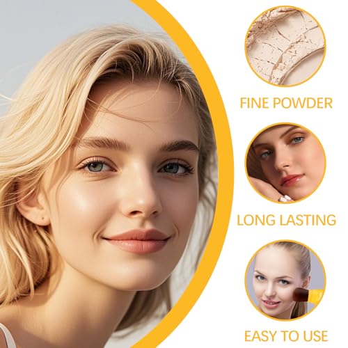 Mineral Sunscreen Setting Powder, Powder Scalp Sunscreen for Face, Powder SPF 35, Lightweight, Long Lasting, Oil Control, Natural Matte Finish, Breathable for All Skin (Translucet)