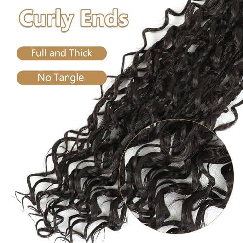 FIRSTCYH HAIR Boho Crochet Box Braids 8 Inch 1B - 8 Packs for Black Women