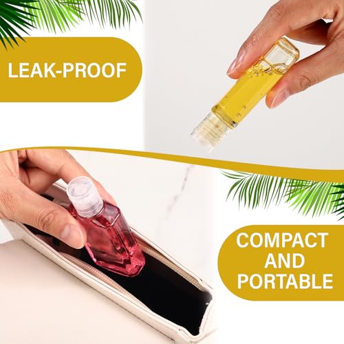 LemonRoad 150 Pcs 1 oz Plastic Empty Travel Bottles with Flip Cap 30ml Mini Clear Hand Sanitizer Bottle Refillable Containers for Shampoo Lotion Liquid Body Soap Cream Toiletries(Clear Lid)