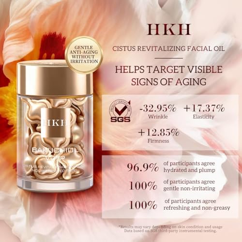 HKH Bakuchiol Plant Retinol Capsule Serum with Vitamin C & Peptides - Nourishing + Massager