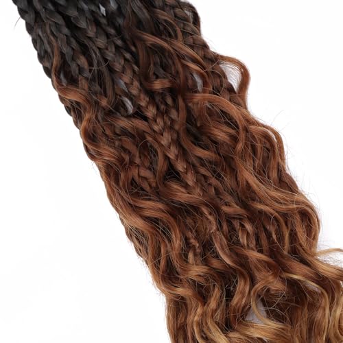 Goddess Box Braids Crochet Hair - 14 Inch, Pack of 8, Natural Black