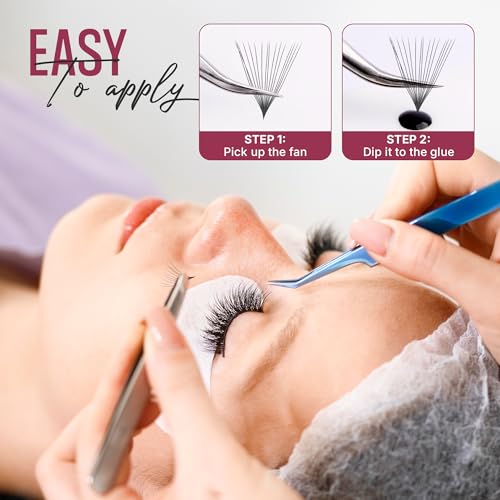 Promade Volume Lash Extensions 16D-0.05-D Curl 13mm - Natural Fluffy Fans