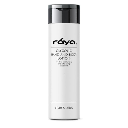 Raya Glycolic Hand and Body Lotion with AHA (G-333) | Soothing, Moisturizing, Exfoliating, and Conditioning Lotion for the Hands, Arms, Legs, and Body | Made with Alpha Hydroxy Acids