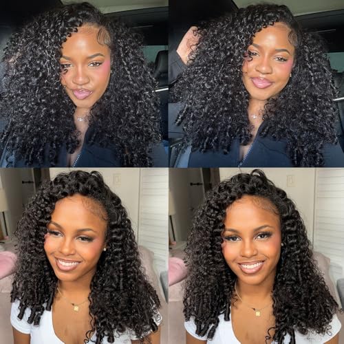 16 Inch Burmese Curly Human Hair Crochet Extensions - Knotless & Pre-Looped 60g