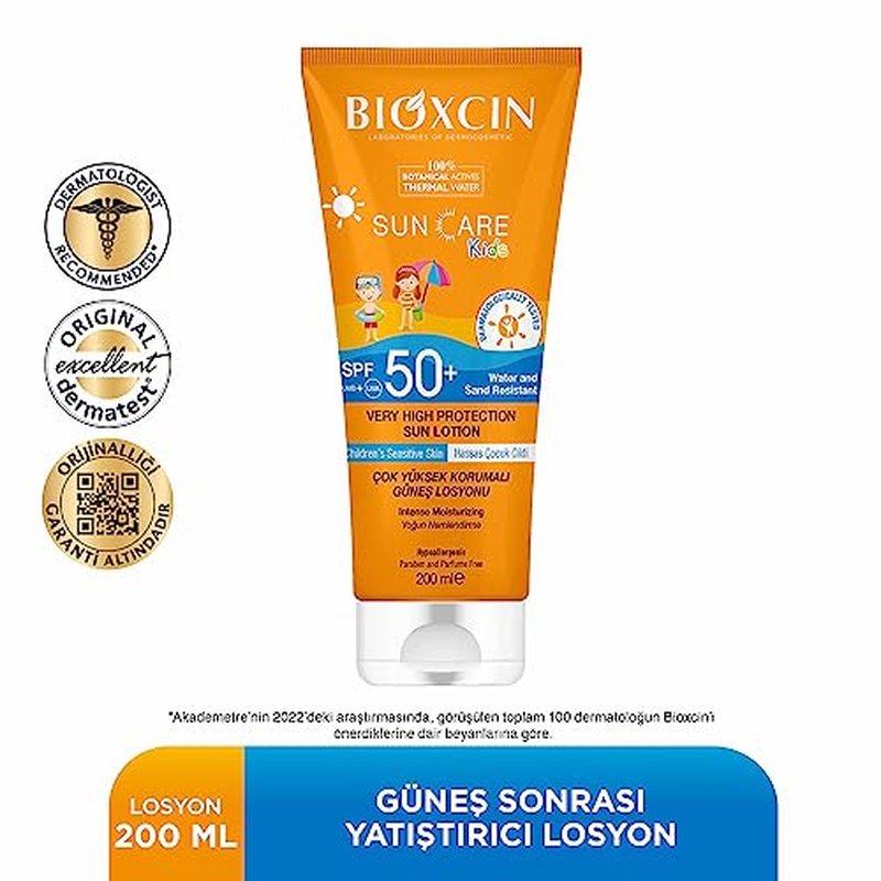 BIOXCIN Sun Care Very High Protection Children's Sunscreen 100% Botanical Active, 50 SPF, 200 ml