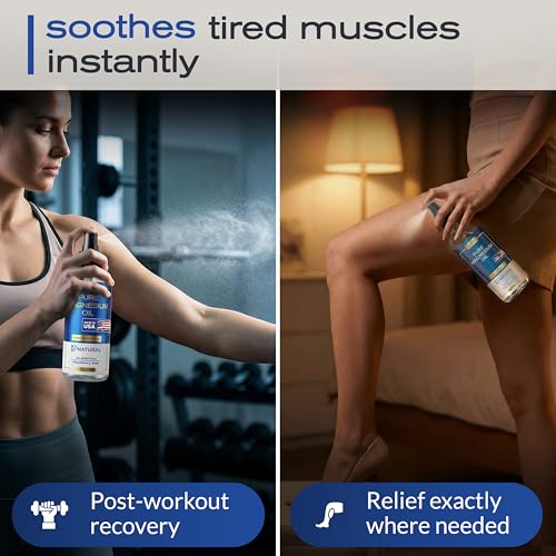 Magnesium Oil Spray 2-Pack - 24 Fl Oz for Sleep & Leg Cramps, Ella & Eden