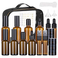 29-Pack TSA Approved Glass Travel Containers Set - Leak-Proof Skincare & Toiletry Bottles