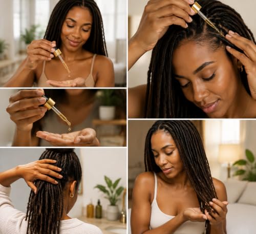 Rosemary Hair Oil for Locs & Natural Hair - 1.6 Oz, Nourishing Botanical Blend