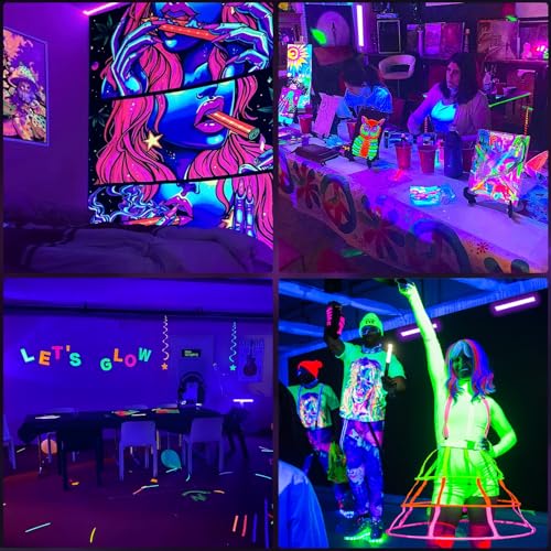 8 Pack 40W LED Black Light Bar for Party Halloween Glow Effects - Variation of THIS listing 8 / 40.0 Watts