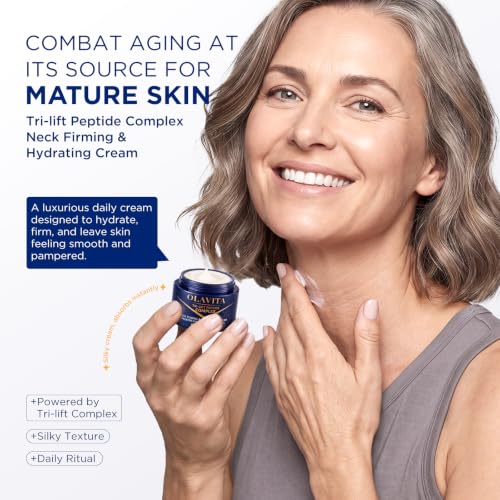 Letebee Light Olavita Tri-Lift Peptide Complex Face & Neck Cream Unscented - Hydrating Anti-Aging for Mature Skin 50ml