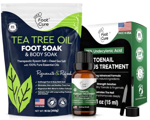 Tea Tree Oil Foot Soak with Epsom Salt for Foot Care & Nail Repair