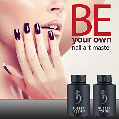 Professional Rubber Base Gel By Kodi | 35ml 1.18 oz | Soak Off, Polish Fingernails Coat Gel | For Long Lasting Nails Layer | Easy To Use, Non-Toxic & Scentless | Cure Under LED Or UV Lamp