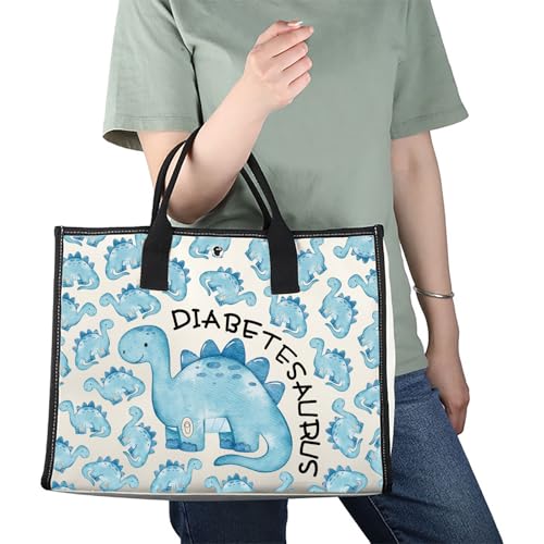 JXGZSO Funny Diabetic Bag Gift Diabetesaurus Diabetic Dinosouar Bag Diabetes Diabetic Supply Case (Diabetesaurus TT)