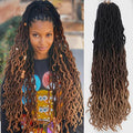 Faux Locs Crochet Hair 30 Inch 7 Pack Ombre 1B/30/27 - Lightweight & Tangle-Free