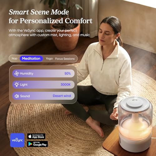 Large Room Humidifier with 6.2L Tank, Smart App Control, Quiet 26dB - Microbial Resistant, Auto Mode - Variation of 6.2L Smart & Easy Clean