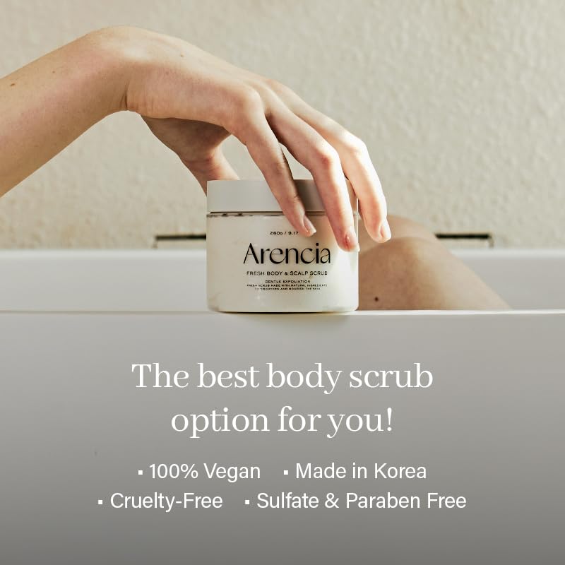 Arencia Fresh Cloud Sea Salt Body & Scalp Scrub Pink - Gentle Exfoliation
