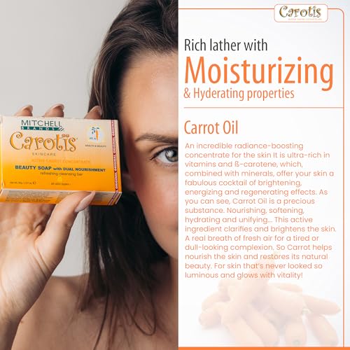 CAROT?S Beauty Soap 80gr - Formulated to Clean and Refresh Skin, with Carrot Oil, Glycerin, Beta Carotene, Vitamin A, and Olive Oil