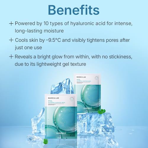 Centellian 24 Hyal Waterfull Gel Mask – Madeca Lab Hydrating Sheet Mask (5 pcs)
