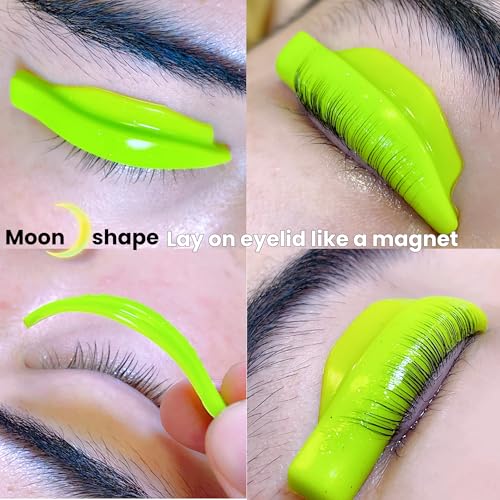 Lash Lift Shields LU Curl 10 Size Lifting Pad Rapid Eyelash Shield Shiny Perm Rods Make Eyes Natural Mint Green Perming Guards Curl Flexible Pads Extreme Rod 100 Use Elastic Lami Perming Roller