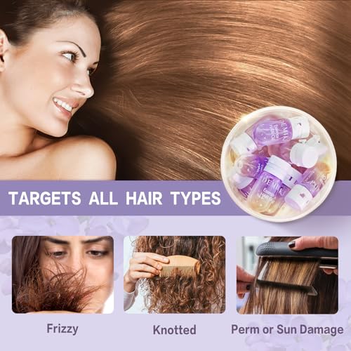 DEMIKI Frizz Control Hair Oil Capsules - Coconut & Lavender, Purple Variation