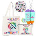 Gymnastics Gift Set for Gymnastics Lovers - Includes Socks, Stickers, Keychain & Makeup Bag - Variation of THIS listing: Gymnastics Set D
