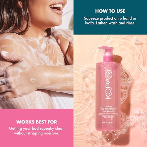 Kopari Jumbo Coconut Hydrating Body Wash 25oz with Organic Coconut Water & Aloe Vera - Coconut & Vanilla Scent