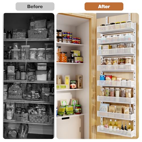 White 8-Tier Heavy-Duty Over the Door & Wall Mount Pantry Organizer