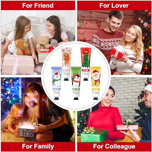 80 Pcs Christmas Hand Lotion Gift Set Bulk Christmas Gifts for Coworkers Employee Natural Plant Fragrance Shea Moisturizing Hand Creams Women Men Stocking Stuffers Xmas Party Supplies
