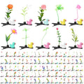 200 Pcs Rave Hair Clips Set - Colorful Plant & Duck Hair Accessories with Variation of 200 / Mixed