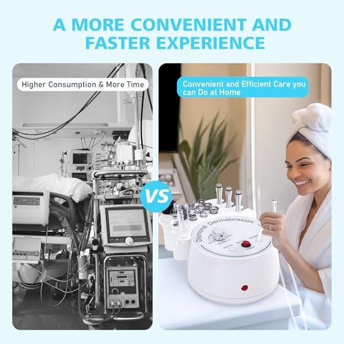 Microdermabrasion Skin Care Machine 3-in-1 with Wand Spray Glass Tube - White