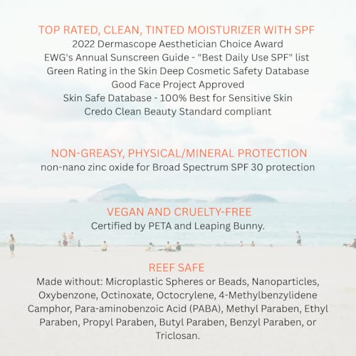Suntegrity Tinted 5 in 1 Mineral Sunscreen for Face (SPF 30-2 oz) - Golden Light | BB Cream Moisturizer with Physical UVA/UVB Broad Spectrum Protection | Safe for Sensitive Skin