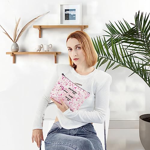 WZMPA Cat Marie Cosmetic Bag Marie Fans Gift You Are Braver Stronger Beautiful Than You Know Marie Makeup Zipper Pouch Bag (Cat Marie)