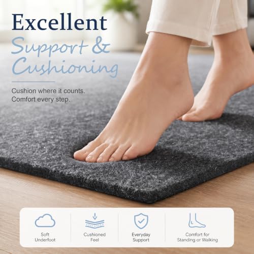 Merelax 9' x 12' Non Slip Rug Pad with Cushioned Grip, 4mm Thick, Rectangular
