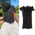 Loc Extensions Human Hair 0.4cm & 0.6cm & 0.8cm Width 4-18 Inch - 30 Strands, 6 Inch, Natural Dreadlocks