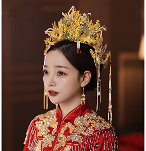 Getrelax Phoenix Chinese Wedding Tiara Headband Bridal Hair Accessory