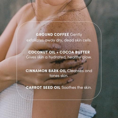 Uncommon Beauty Coffee Scrub - Exfoliating and Hydrating Body Scrub - Dry Scrub with Coconut Oil and Cocoa Butter - All Skin Types, Vegan, Cruelty Free, Synthetic Fragrance Free, 9 OZ