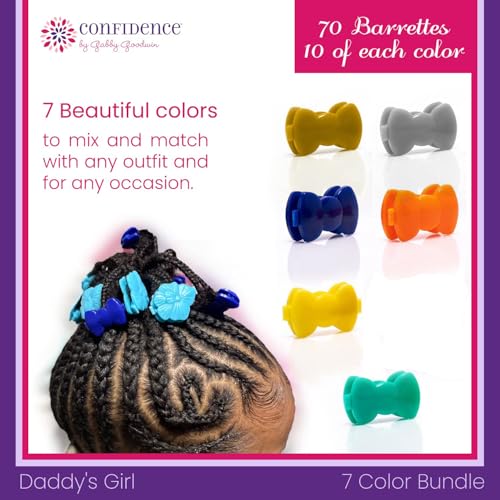 Assorted Kids Hair Bows with Double Snap Non-Slip Barrettes - 60 Pack, 6 Colors - Confidence