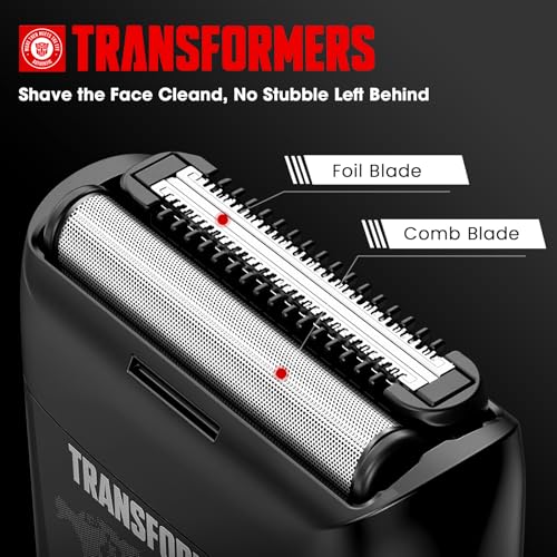 Transformers Electric Foil Shaver for Men - Portable Rechargeable Razor