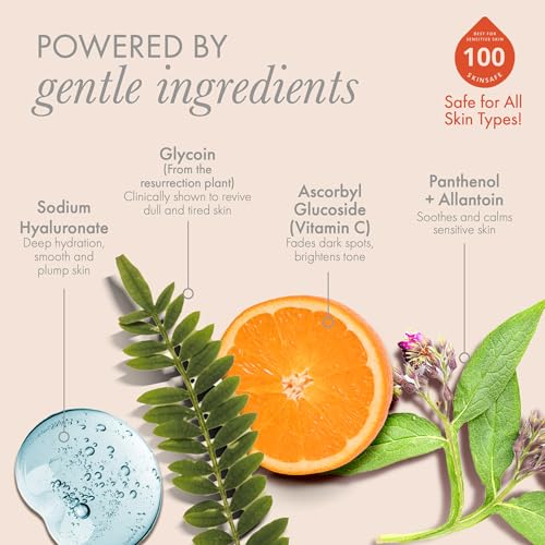 No.16 Glow Face Serum ? Hyaluronic Acid Serum for Face with Vitamin C for Hydration, Brightening & Even Skin Tone ? Gentle, Fragrance-Free for Sensitive Skin, 30mL