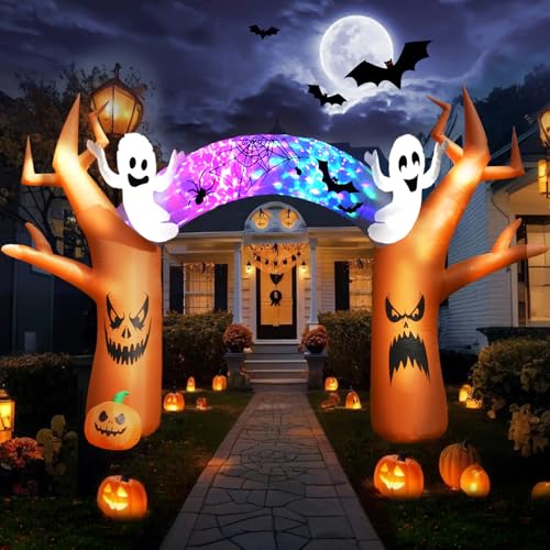 Beinhome 17FT Halloween Inflatable Tree Archway with LED Lights - Outdoor Yard Decoration
