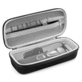 Linkidea Durable Travel Case Compatible with Wahl USA Pro Series 3026018, Manscaper Model 5708, Beard Trimmer Grooming Accessories Organizer, Portable Storage Box (Black)