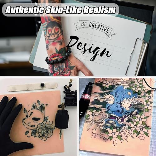 2MM Tattoo Practice Skin Kit with Transfer Papers - 40 Sheets Double-Sided