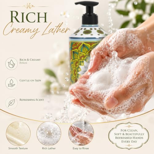 Liquid Hand Soap Gift Set with Lavender, Almond & Argan, Peppermint & Eucalyptus, Camomile - 4 x 24.6 fl oz