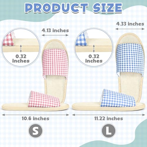 Disposable Slippers 12-20 Pairs Non Slip Washable Hotel Guest Travel Mixed Sizes & Colors