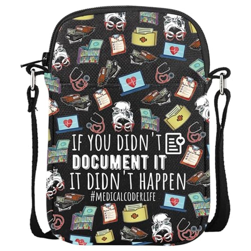 Medical Coder Gift Clinical Coder Medical Biller Gift If You Didn¡¯t Document It It Didn¡¯t Happen Makeup Bag for Medical Billing Specialist Team (#MEDICALCODERLIFE CR)